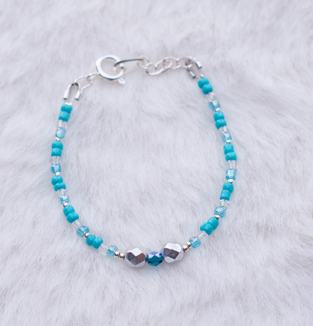Bracelet turquoise argenté 