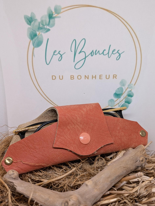 Étui à lunettes orange