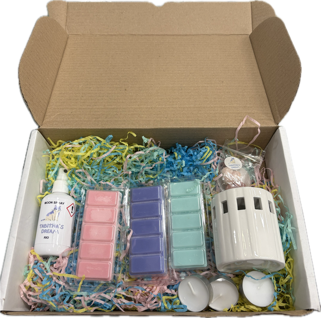 Wax Melt Gift Set with White Burner & Rio Inspired Room Spray – Citrus & Verbena, Berry Splash & Dragon’s Blood