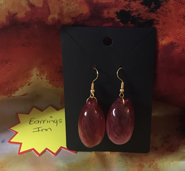 Red Dangling Earrings-RDE32