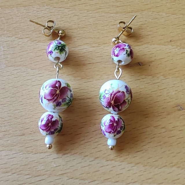 Boucles d'oreilles porcelaine 2
