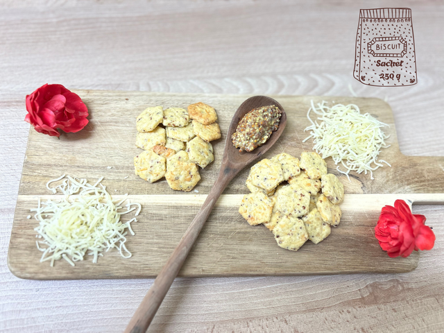 2. Biscuits Moutarde - comté (Sachet 250g)