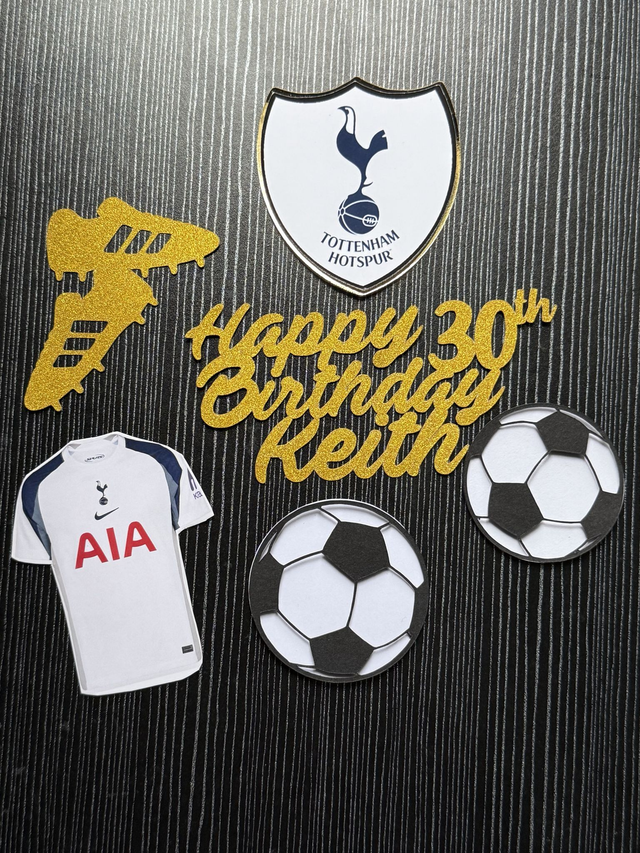 Personalised Tottenham football Cake topper