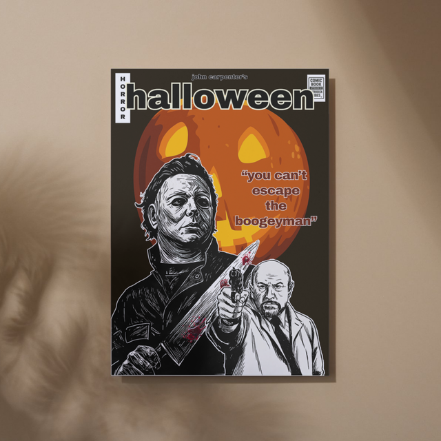 Halloween/Michael Myers Retro Comic Cover Design