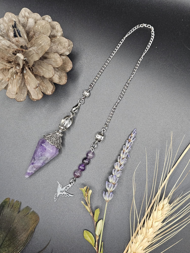 Pendule conique amethyste 