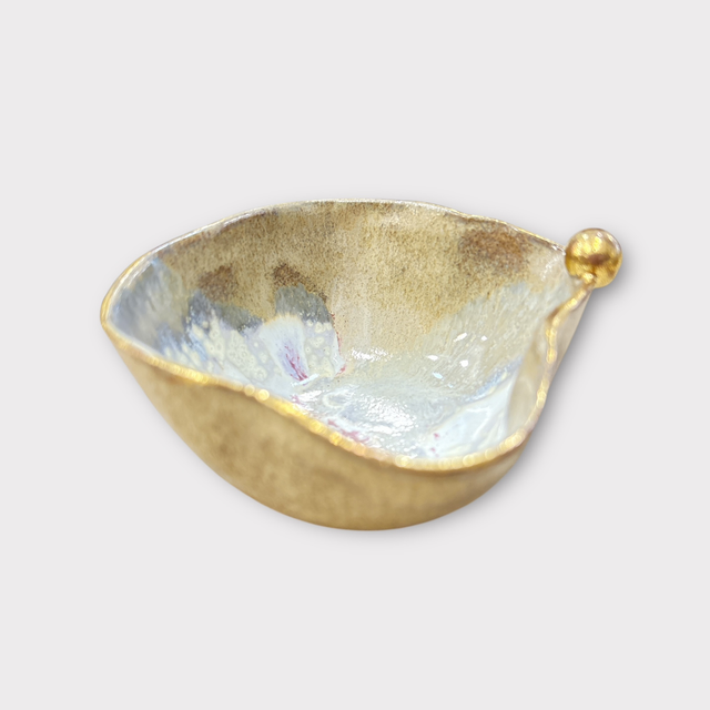 Smykkeskål #26 m. Guldknop Af Helle Bornæs