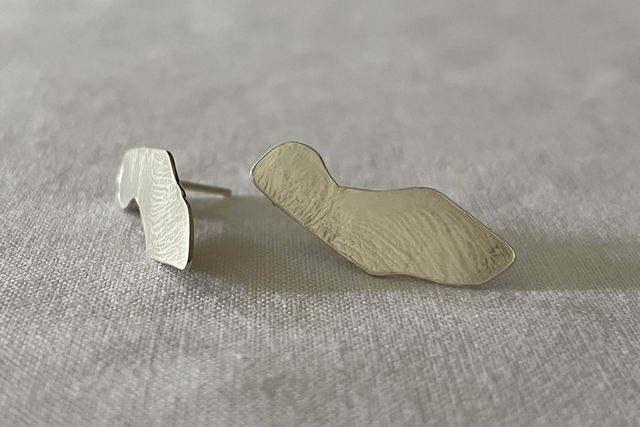 Sterling Silver Maple Seed Stud Earrings