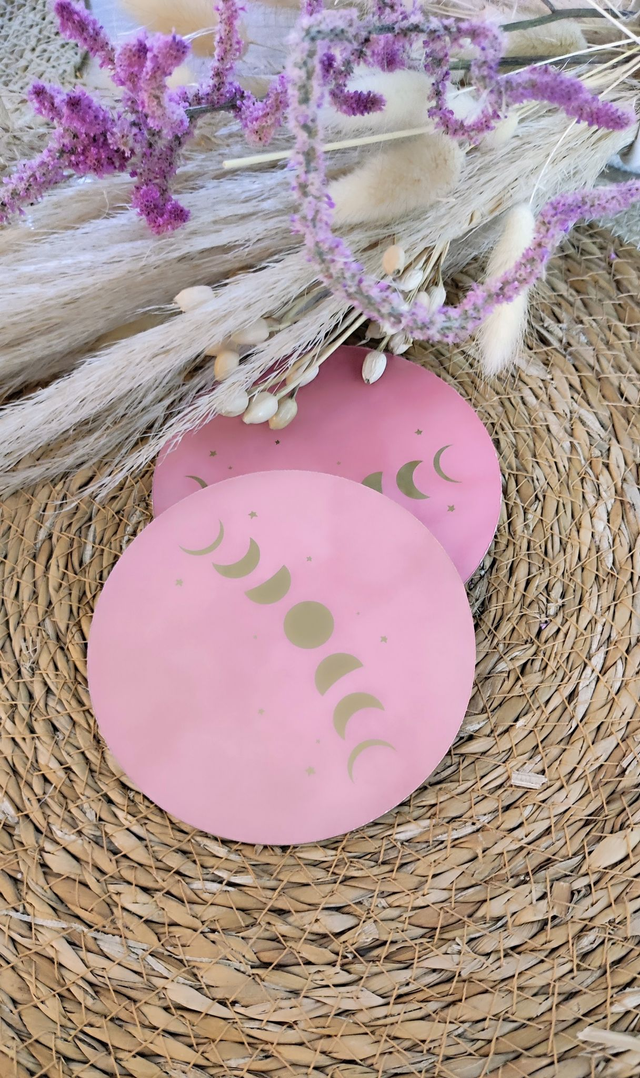 6 Sous-verres Phase de lune