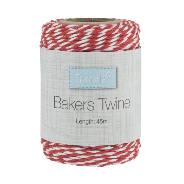 Twine: Bakers: 45m x 2mm: Red and White