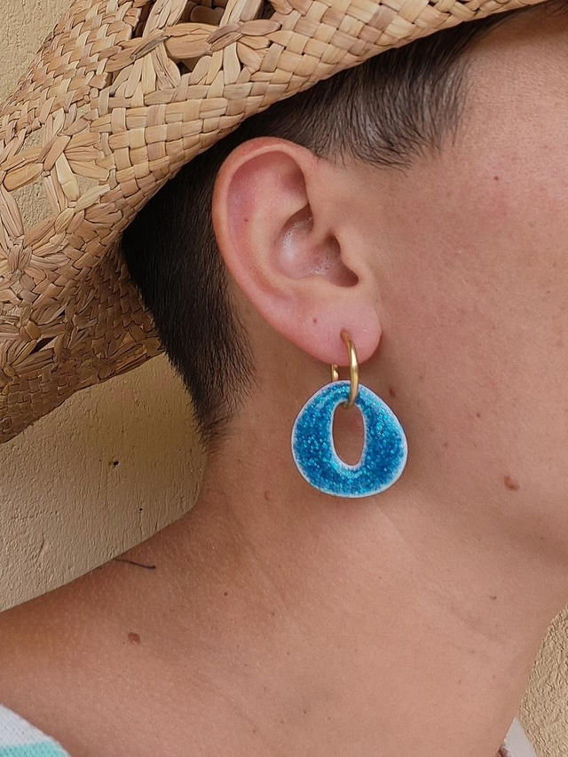 Rondelette blanc bleu réversible