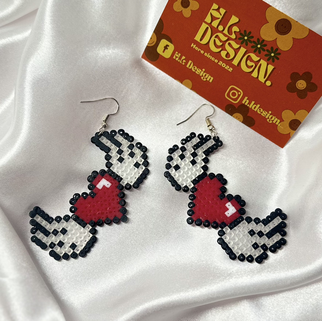 Pixel Flying Heart Earrings