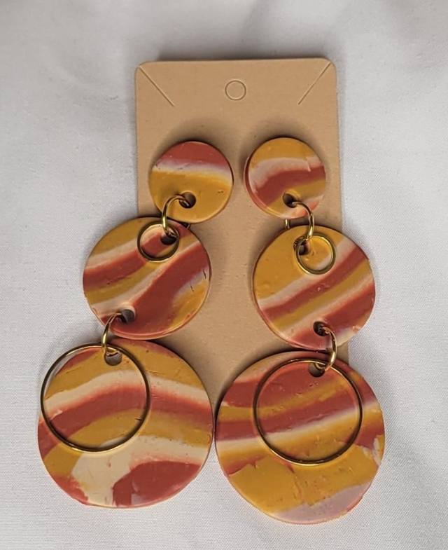 Polymer Clay earrings [desert earth] 6