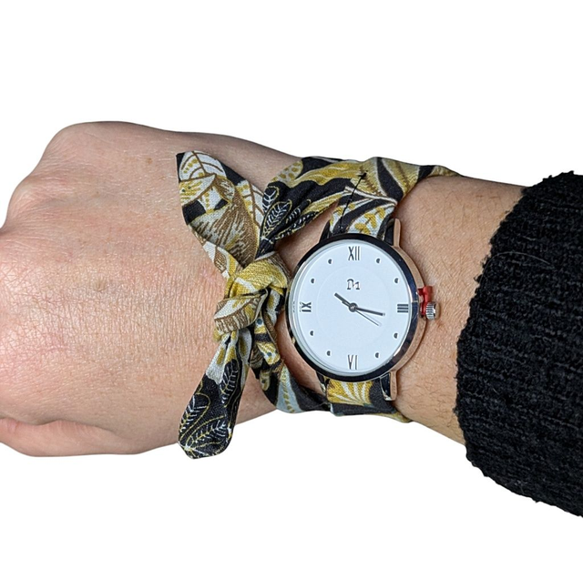 Montre à nouer (blanc / argent)