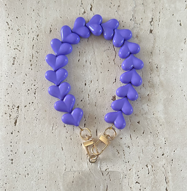 Hartjes Telefoonkoort paars