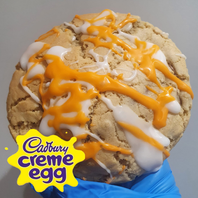 Creme Egg Stuffed Cookie