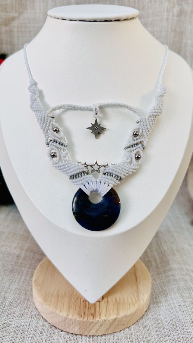 Collier Donut Givre bleu