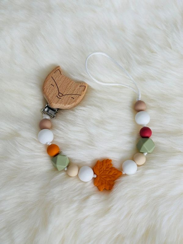 Attache tetine Renard Feuille d'Automne 🦊