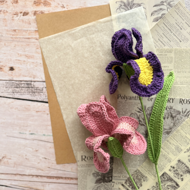 Iris et sa feuille (personnalisable pour créer votre bouquet)