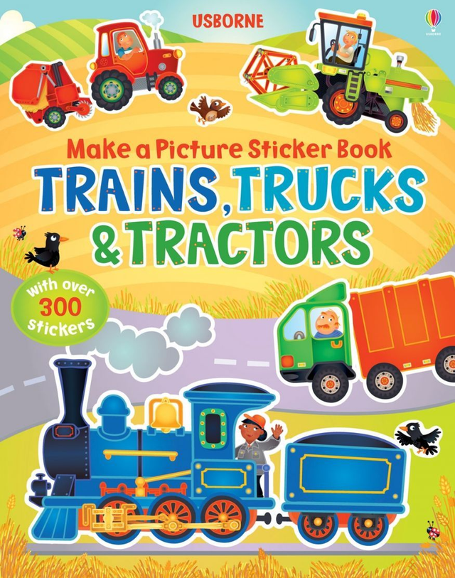 Make a Picture Sticker Book Trains, Trucks &amp; Tractors