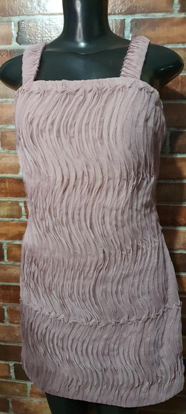 Vestido De Alça Com Tecido Enrugado