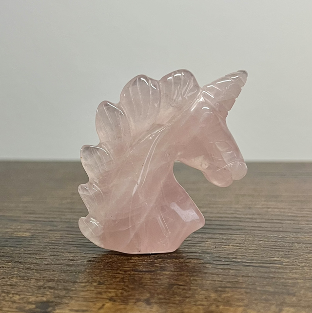 Licorne en Quartz Rose 
