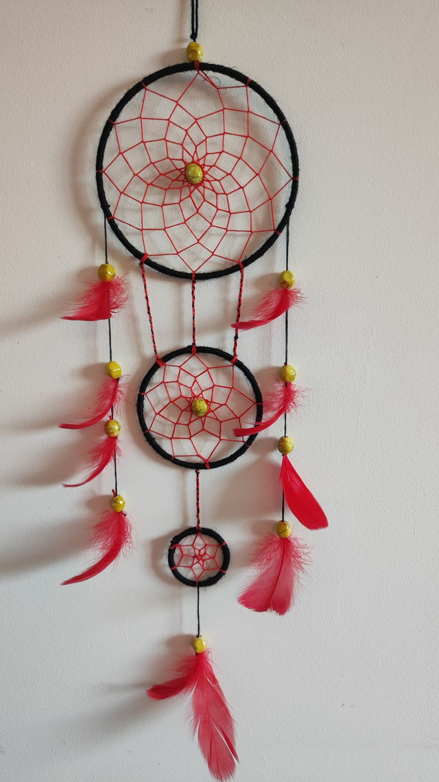 Attrape-rêves Rubis Doré : Paix, harmonie, sérénité