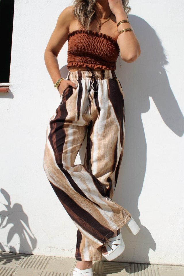 Pantalon Ondas Marrón
