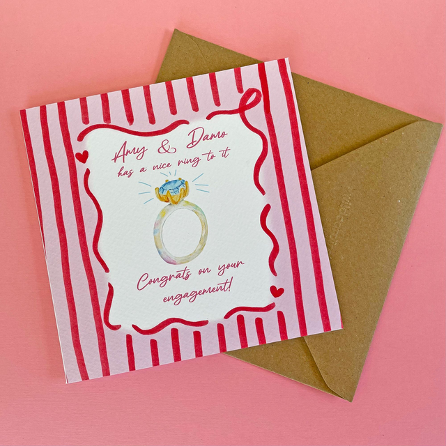 Engagement card | customisable | engagement card 