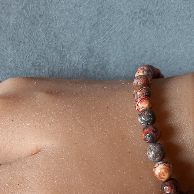 Bracelet ajustable en Jaspe léopard