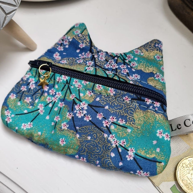 Porte-monnaie/cartes Chat &quot;Akina&quot; bleu turquoise