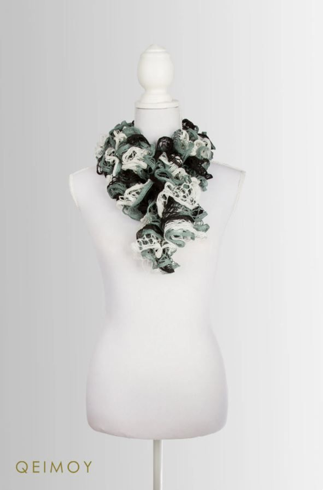 Partysjaal zwart/wit/grijs