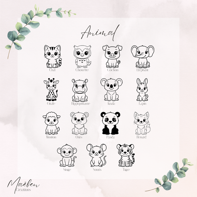 Carte cadeau surprise en bois gravé, décor animal pour enfant