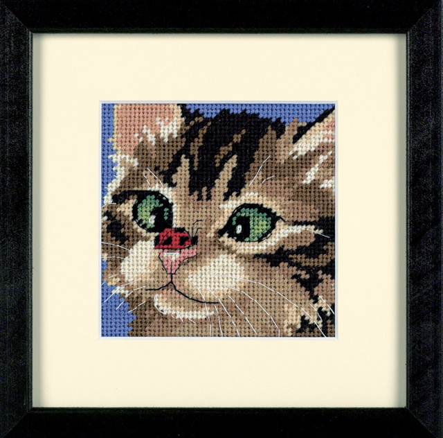 Needlepoint Kit: Mini: Cross-Eyed Kitty