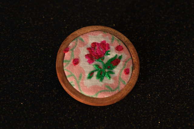 Broche Rose rouge