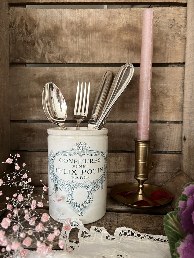 FELIX - Pot de confiture Felix Potin MM signé Lunéville