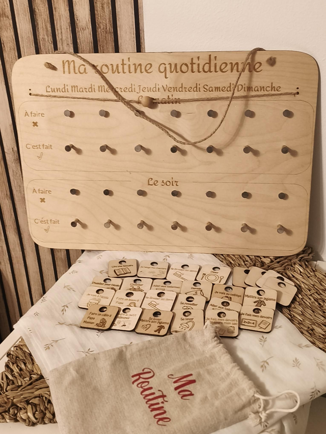 Routine quotidienne en bois – Jours de la semaine | Déstockage