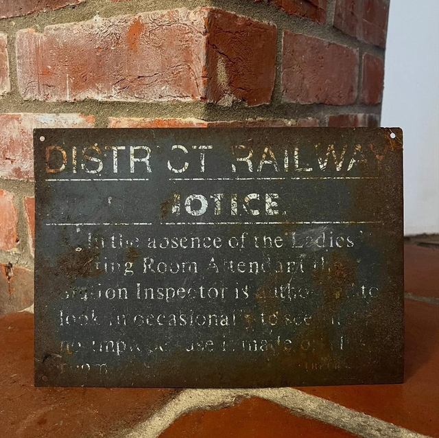 Vintage District Railway Notice Tin Sign