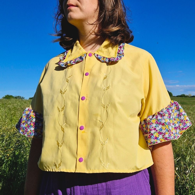 Chemise upcyclée Thérèse – Taille L