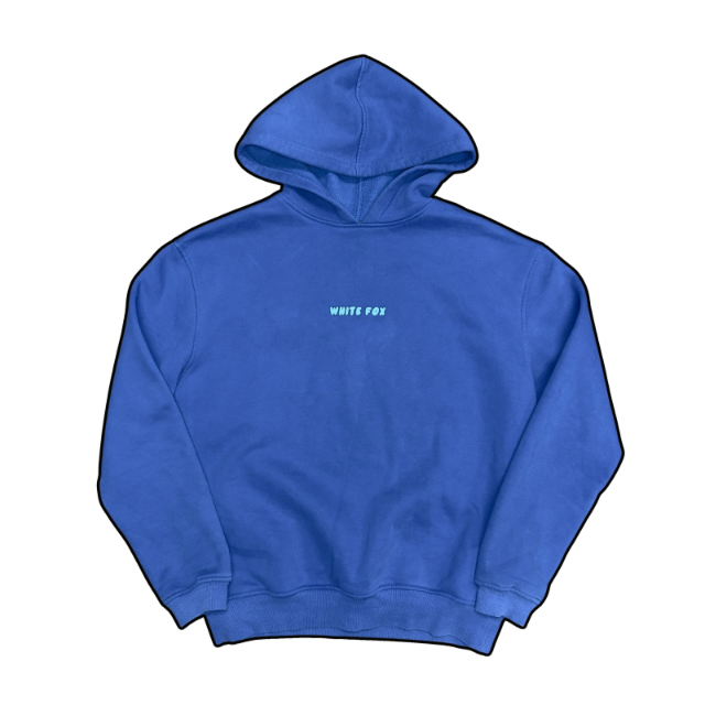 White Fox Logo Hoodie - M
