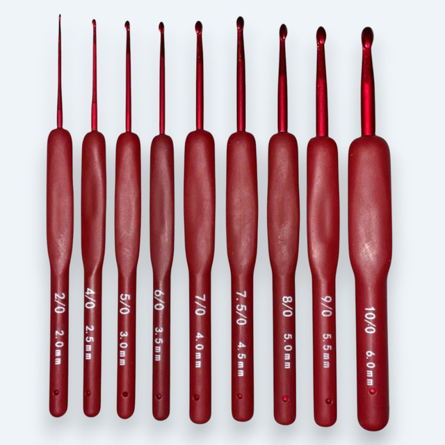 9-teiliges Premium Häkelnadelset mit ergonomischem Softgriff – Ideal für Komfort und Präzision