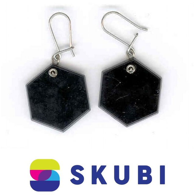 RETRO NÁUŠNICE PLASTOVÉ - 2 CM - NA HÁČKU (č. 158)