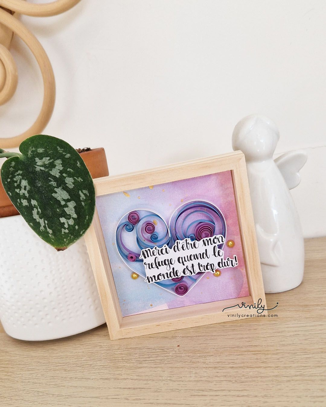 Quilling Coeur Bleu