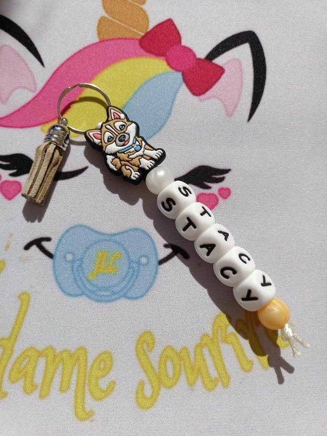 Porte clés 1 branche Chien