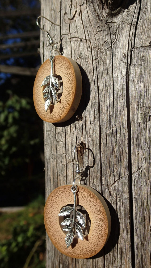 Boucles d'oreilles - Bambou Feuille
