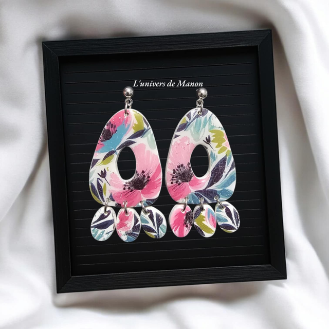 Boucles d&#039;oreilles fleuries  