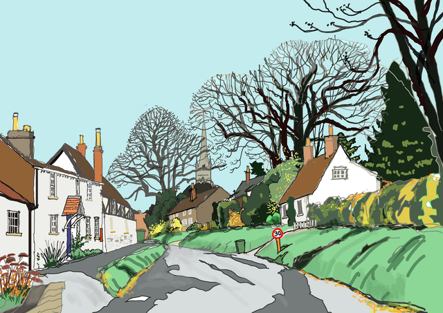 South Dalton , A3 iPad print.