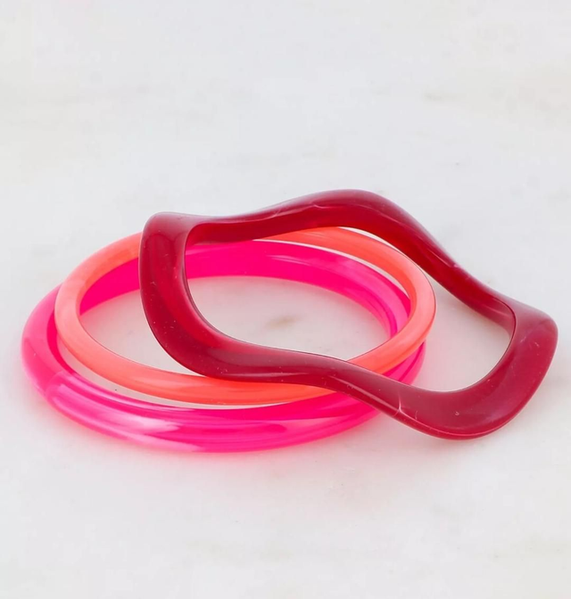 Lot de 3 joncs en résine 