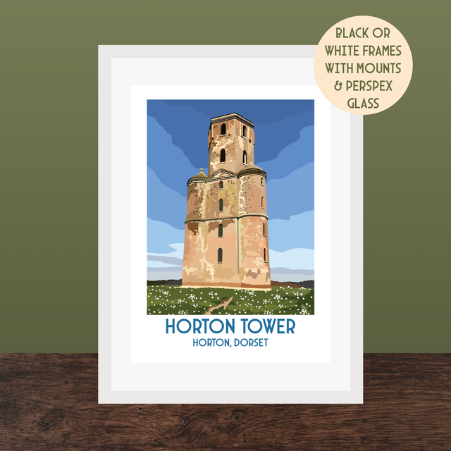 Horton Tower, Travel Poster Print - Vintage Style Dorset Wall Art