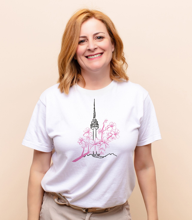 T-shirt Namsan Tower - UNISEXE BLANC