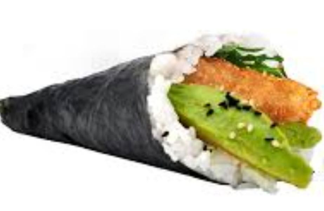 Temaki tempura avocat concombre ×1